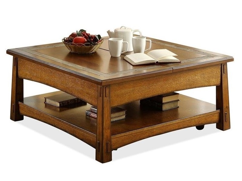Craftsman Home Square Lift Top Coffee Table