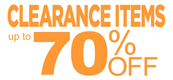 up to 70% off Clearance Items